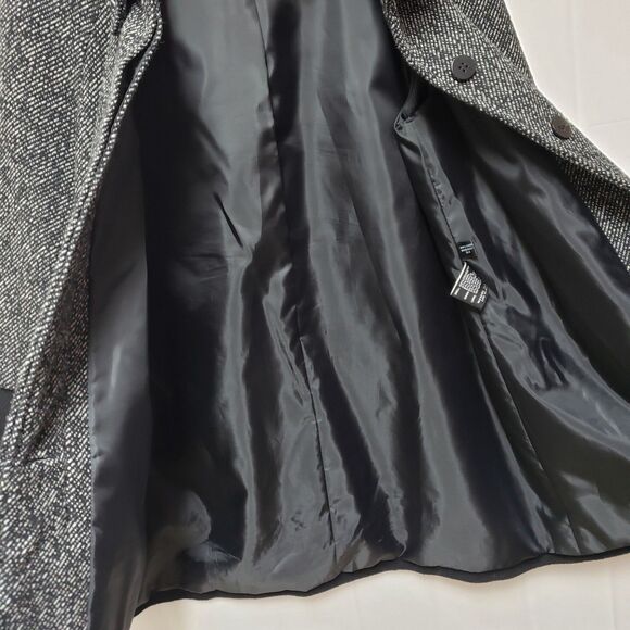 Women's Black Rivet Classy Wool Blend Color Block Winter Coat L Fully Lined NWOT - Picture 6 of 14